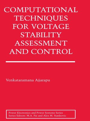 cover image of Computational Techniques for Voltage Stability Assessment and Control